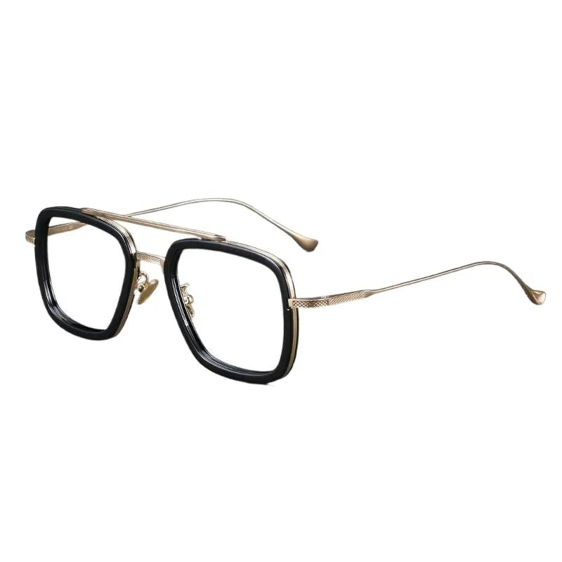 Retro Titanium Eyeglass Frame - Anti Blue Light Optical Prescription Glasses