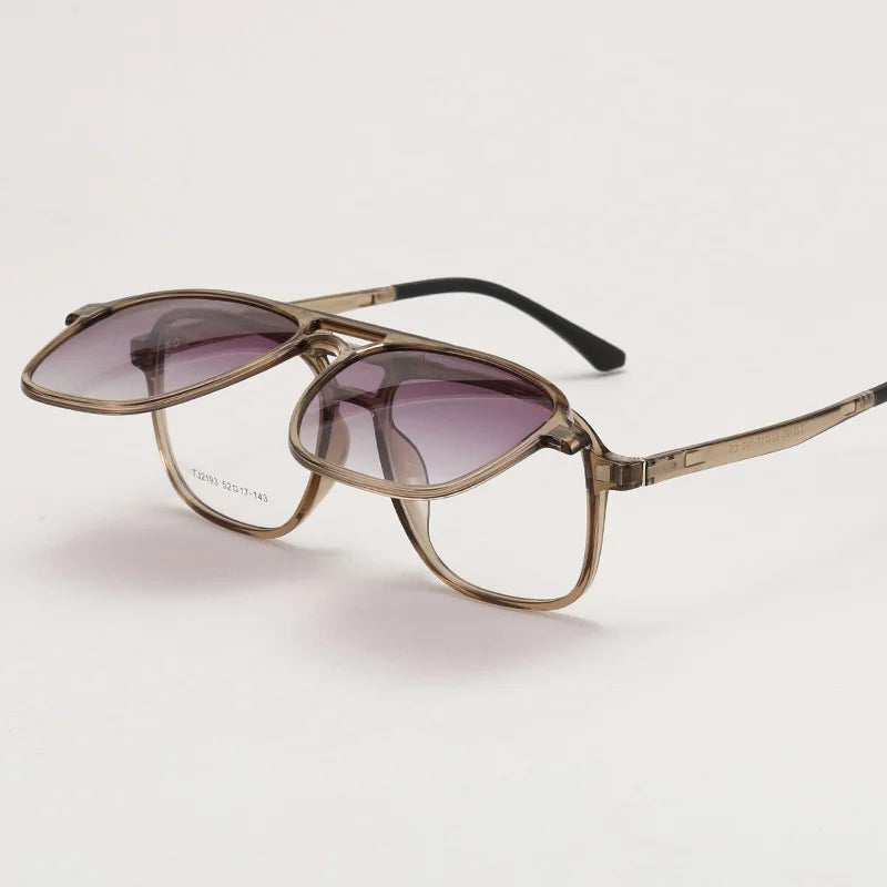 TR90 Magnetic Clip-On Polarized Sunglasses - 2-in-1 Optical Frame