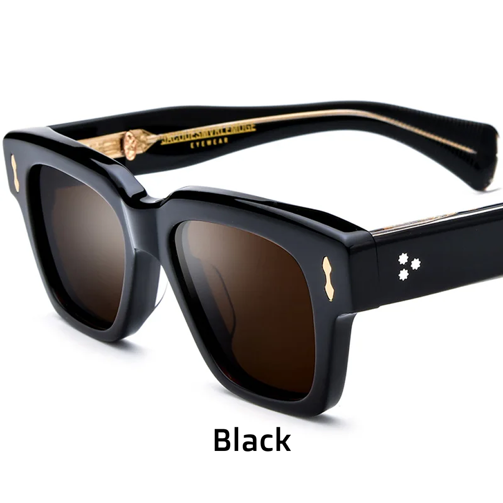 Rectangle Polarized Sunglasses – UV400 Acetate Frame