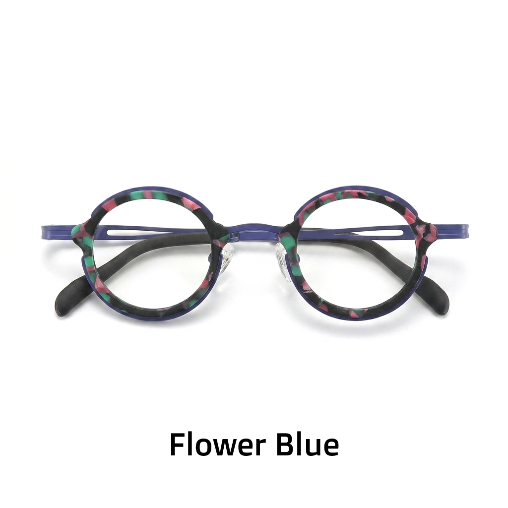 Titanium Round Optical Eyeglass Frames