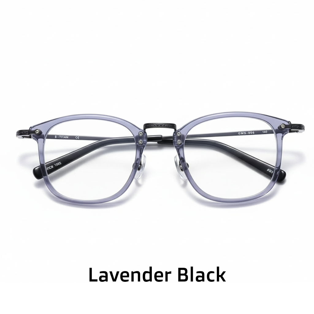 Retro Square Titanium Optical Eyeglasses Frame