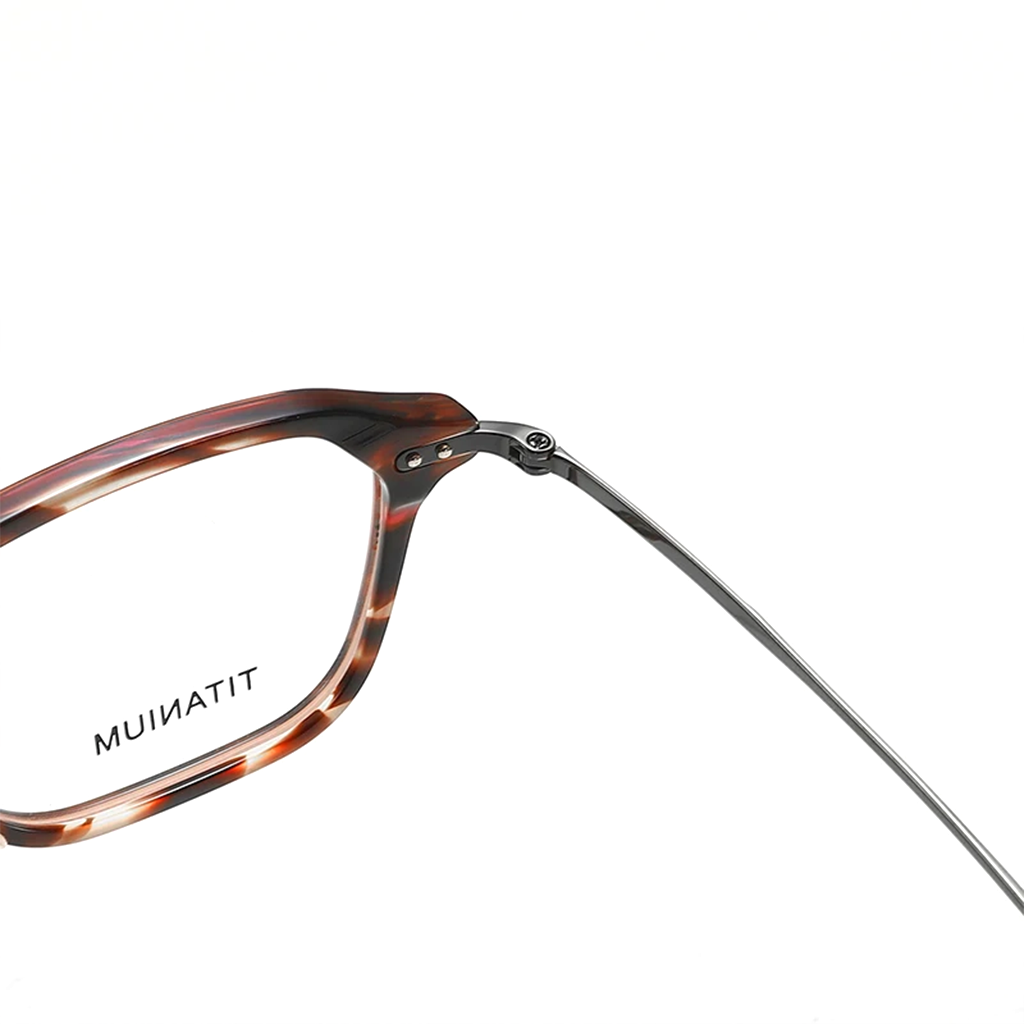 Titanium Square Optical Frames – Vintage Engraved Unisex