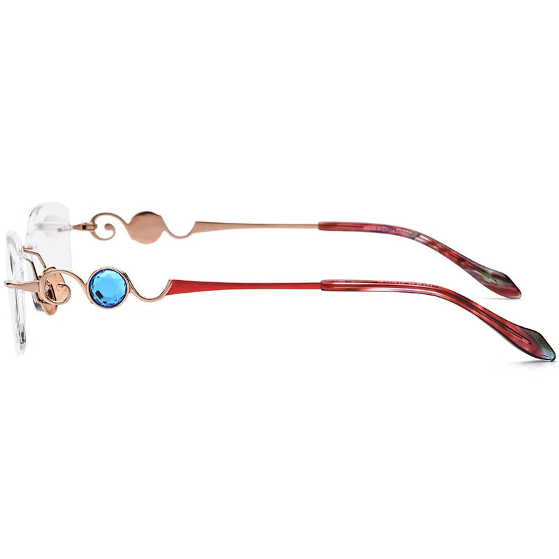 Rahmenlose optische Diamant-Titan-Brille