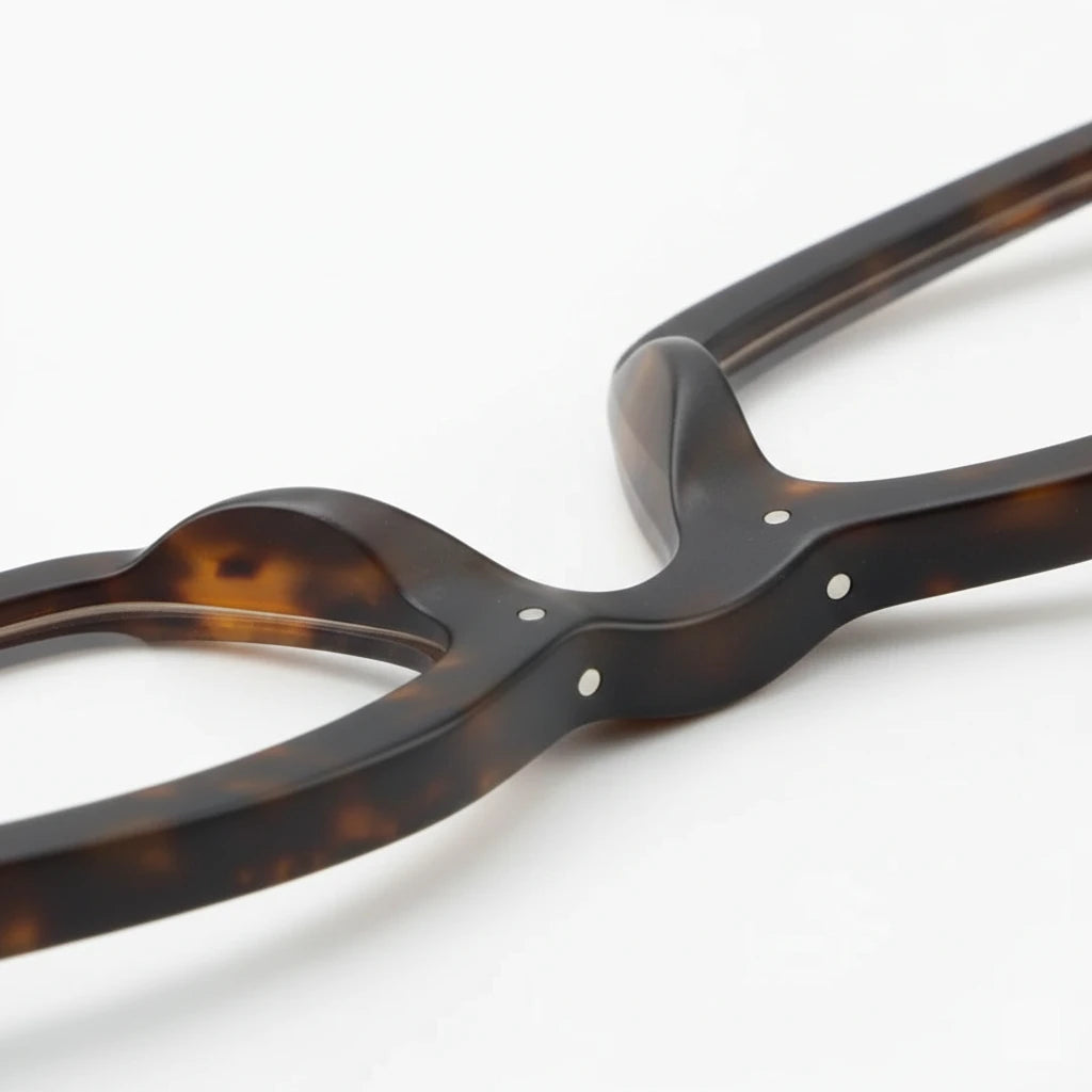 Retro Square Eyeglass Frame - Thick Plate Optical Prescription Glasses