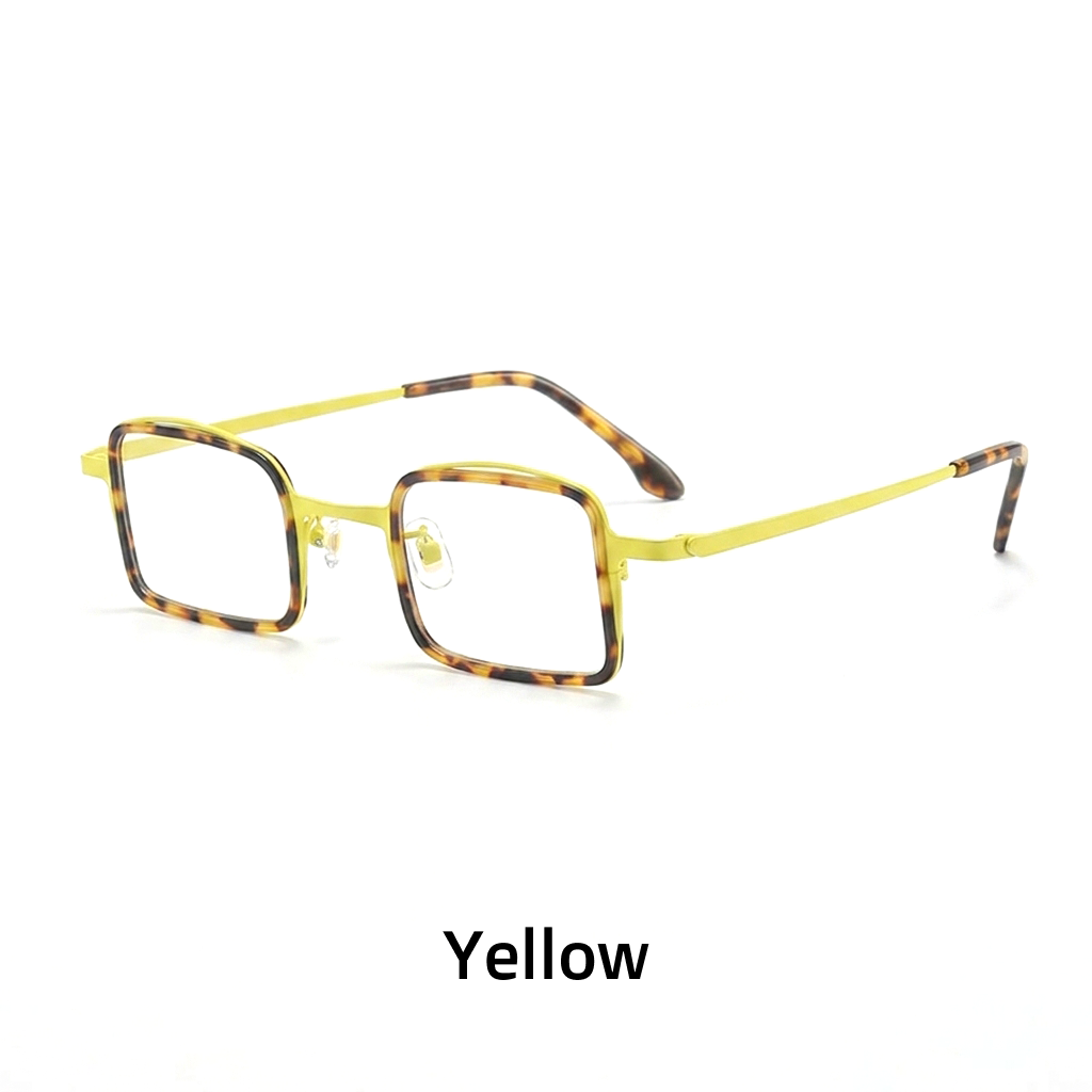 Retro-ultraleichte, modische, quadratische Brillengestelle, nischenfarben, personalisiert, trendig, für Menschen mit Kurzsichtigkeit. Optisches Glas