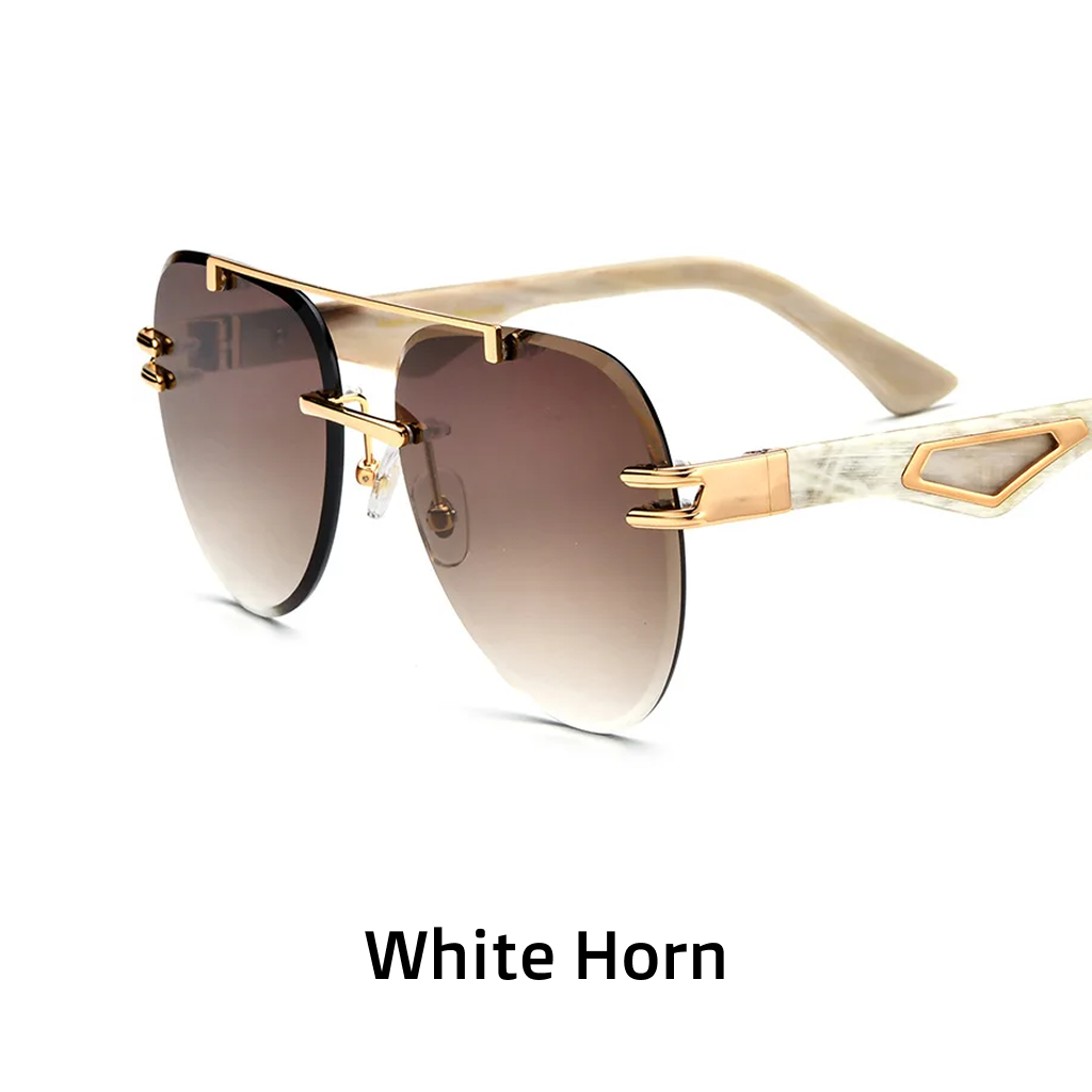 Horn-Frame UV400 Sunglasses