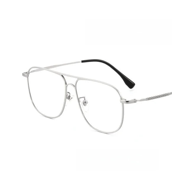 Ultra-Light Titanium Double-Beam Optical Glasses Frame with Anti-Blue Light