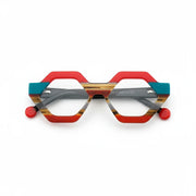 Retro Polygonal Acetate Eyeglass Frame - Unisex Optical Prescription Glasses