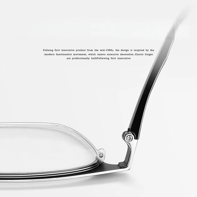 Retro Square Metal Eyeglasses Frame - Unisex Prescription Optical Glasses 9713