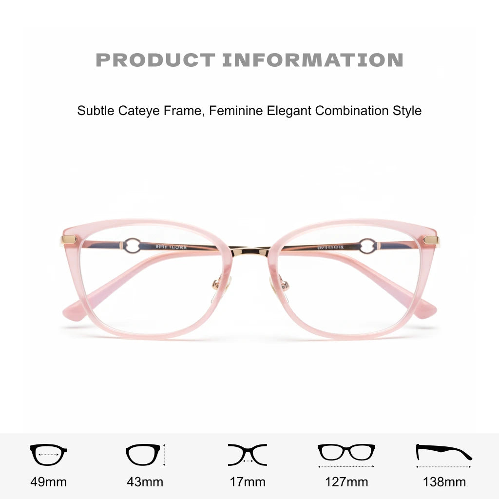 TR90 Cat Eye Anti Blue Light Glasses - Ultra Light Optical Frame