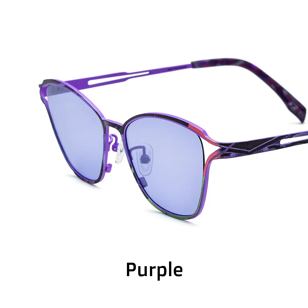 Cat-Eye Polarized Titanium Sunglasses