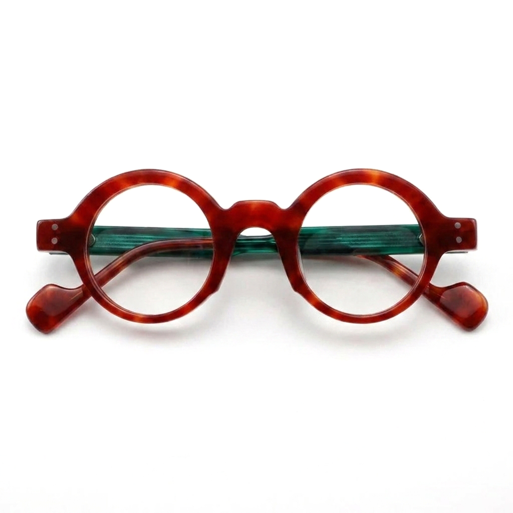 Acetate Round Optical Frames – Retro Literary Unisex