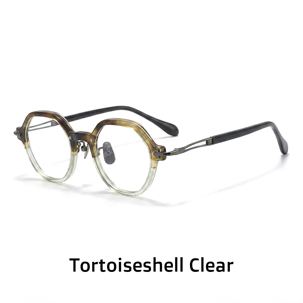 Acetate Square Optical Frames – Unisex Polygonal Eyeglasses