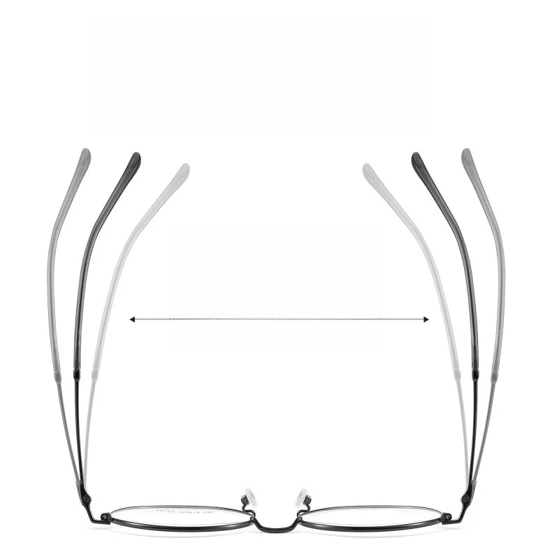 Ultra Light Retro Round Alloy Eyeglass Frames - Unisex Optical Prescription Glasses