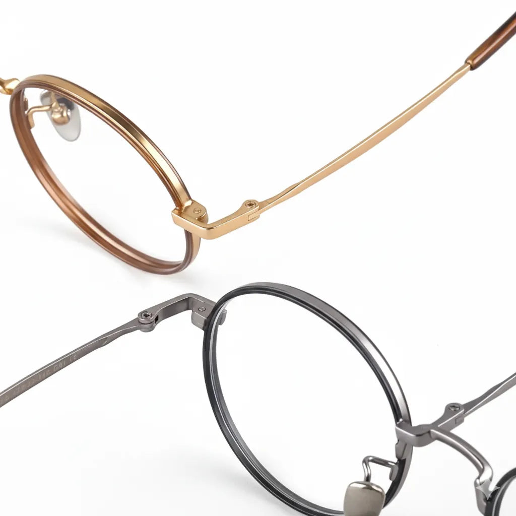 Gafas de Prescripción de Ovalo de titanio ultraligero - Retro Frames Unisex