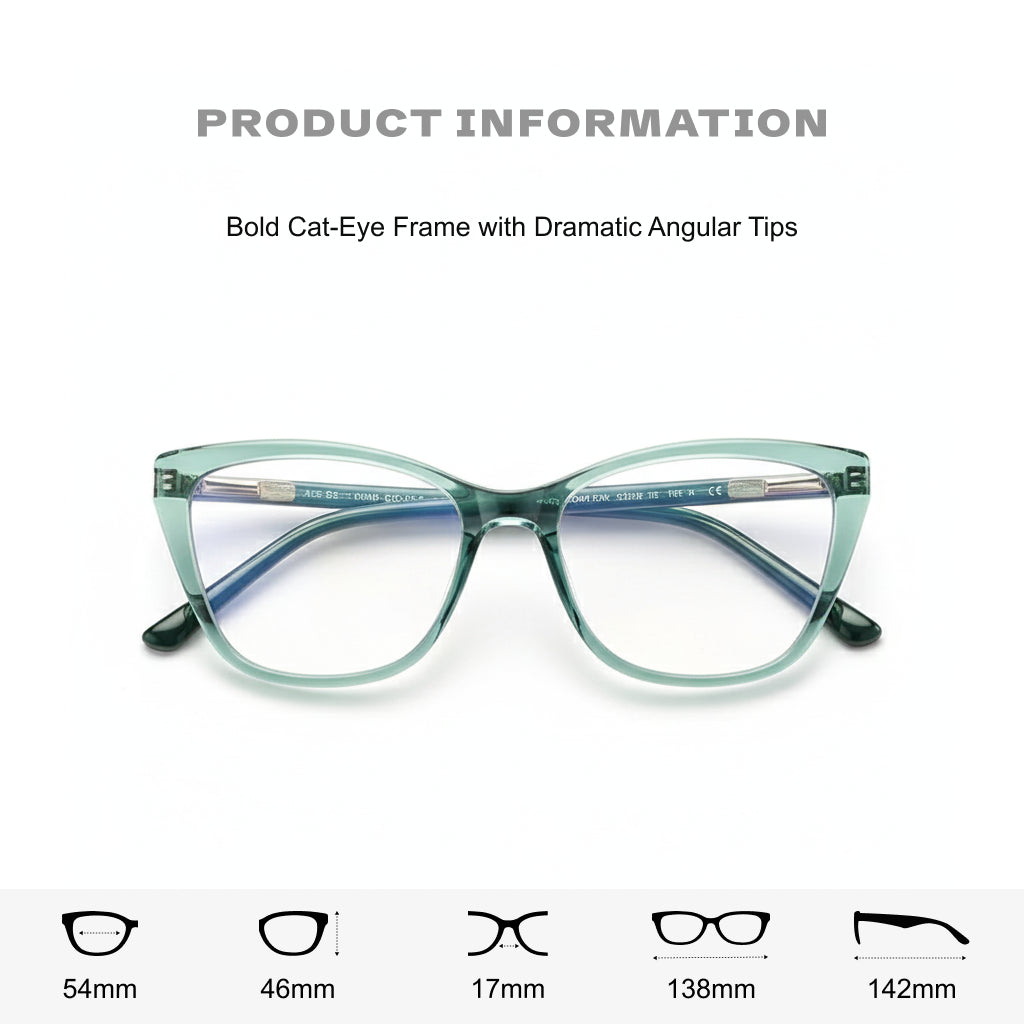 TR90 Cat Eye Eyeglasses - Anti Blue Light Prescription Frames