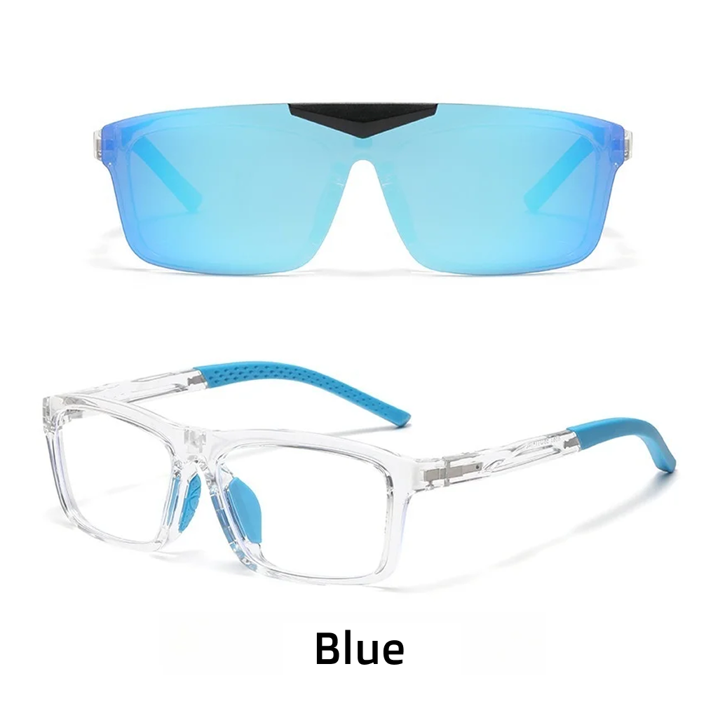Vidrios de Prescripción Deportiva Magnética para Hombres – Polarizado " Anti Blue Ray