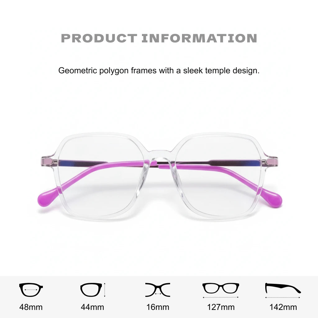 Kids Anti-Blue Light Glasses - Retro Multi-Sided Frame