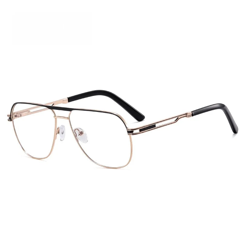 Anti Blue Light Metal Eyeglass Frame - Double Beam Optical Prescription Glasses