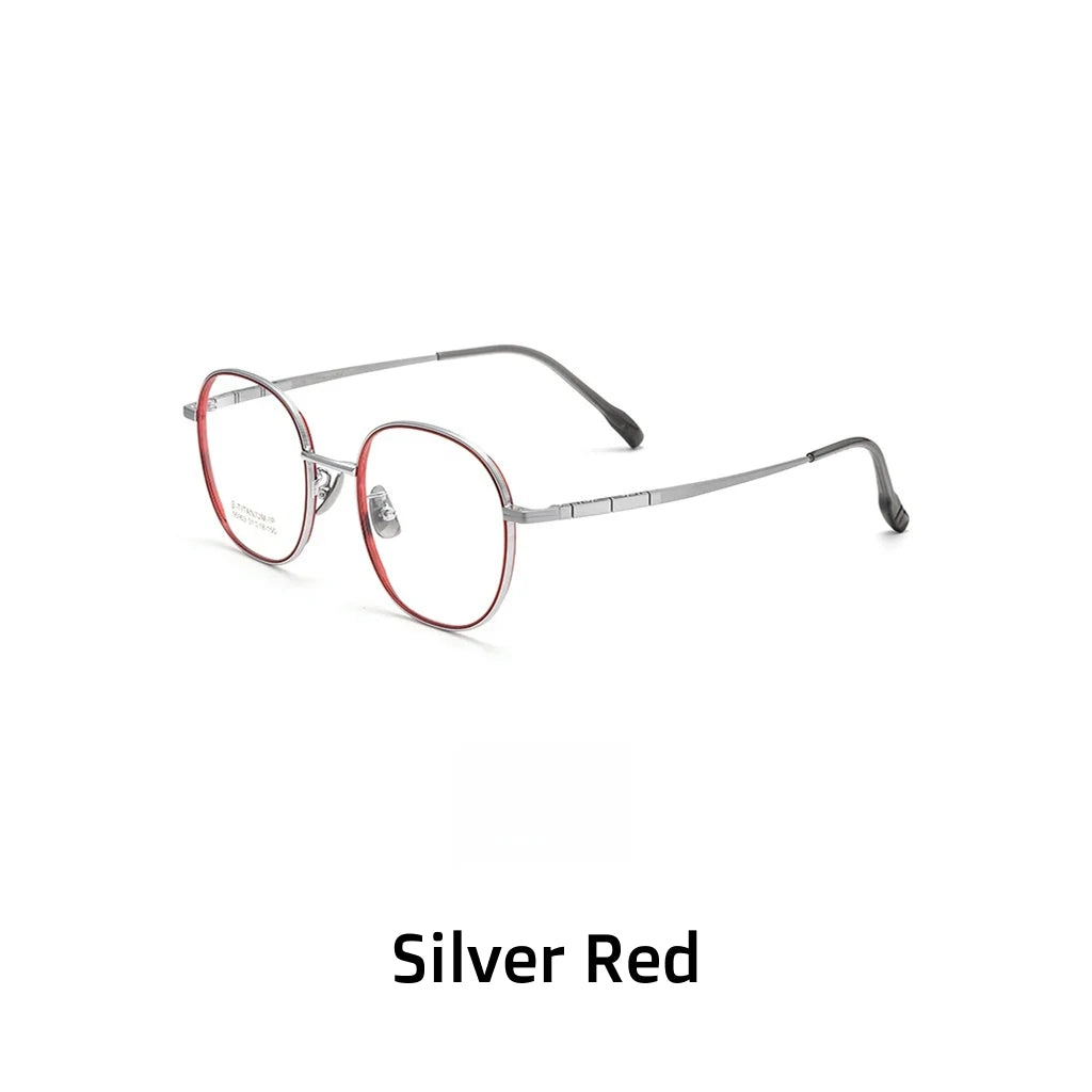 Retro Double Circle Titanium Eyeglass Frame - Unisex Optical Glasses