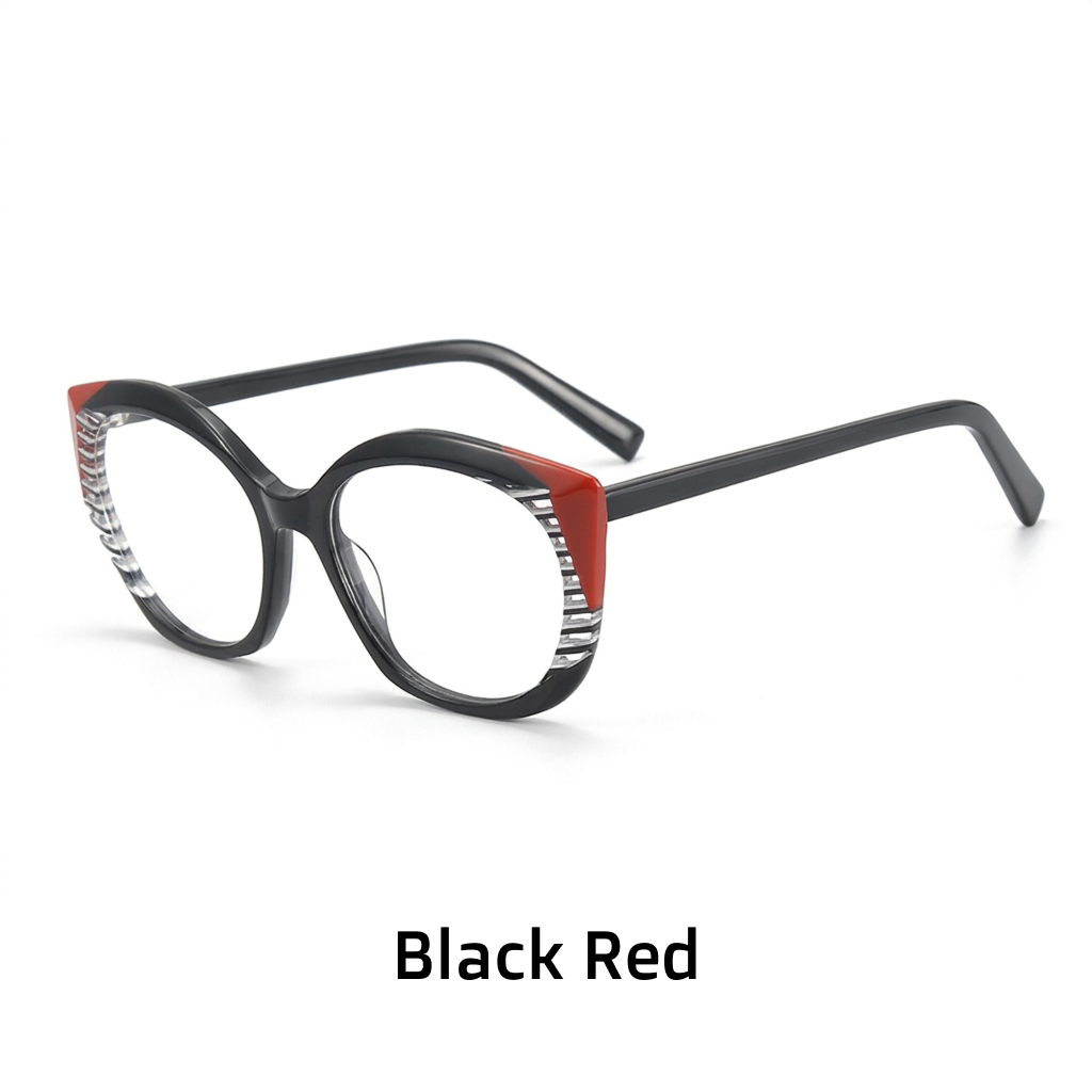 Montature per occhiali da vista quadrati Cat-Eye in acetato