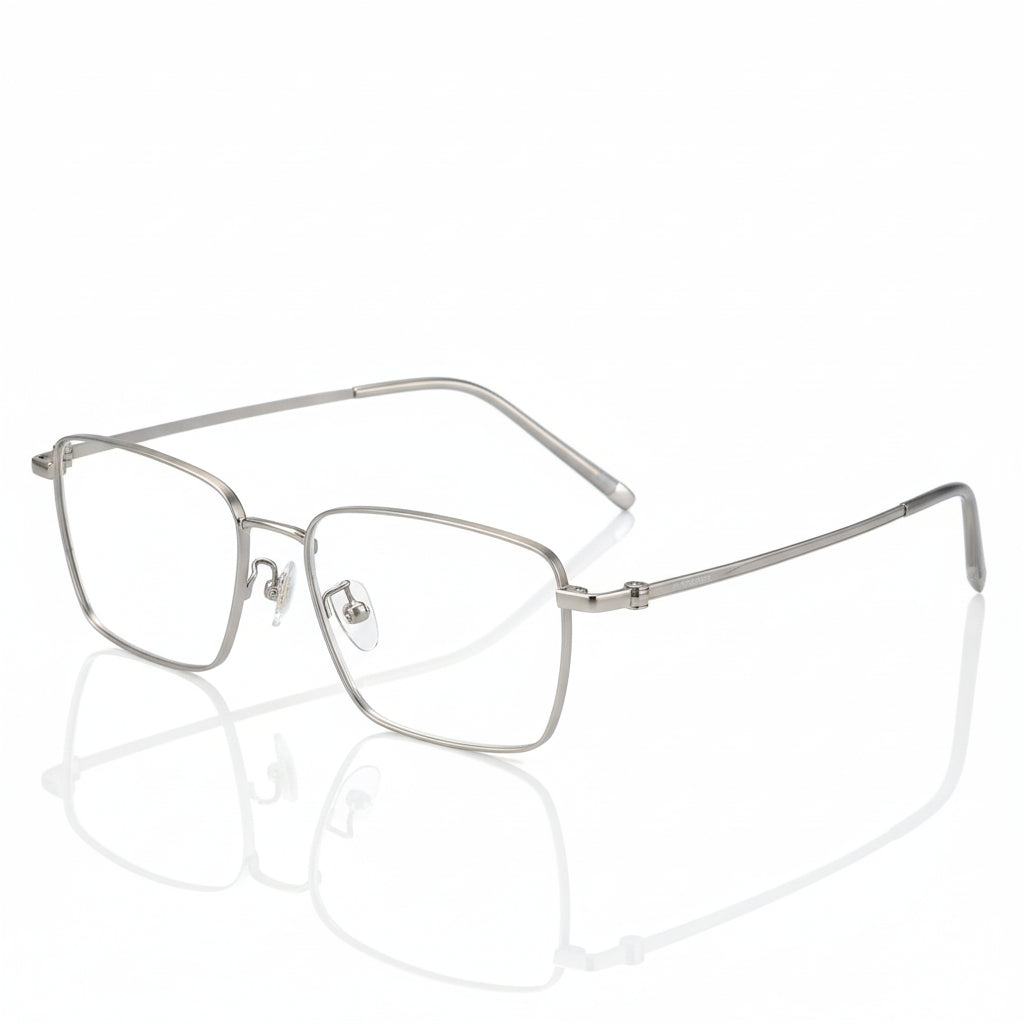 Ultra-Light Titanium Square Eyeglasses - 10.3g Unisex Optical Frame