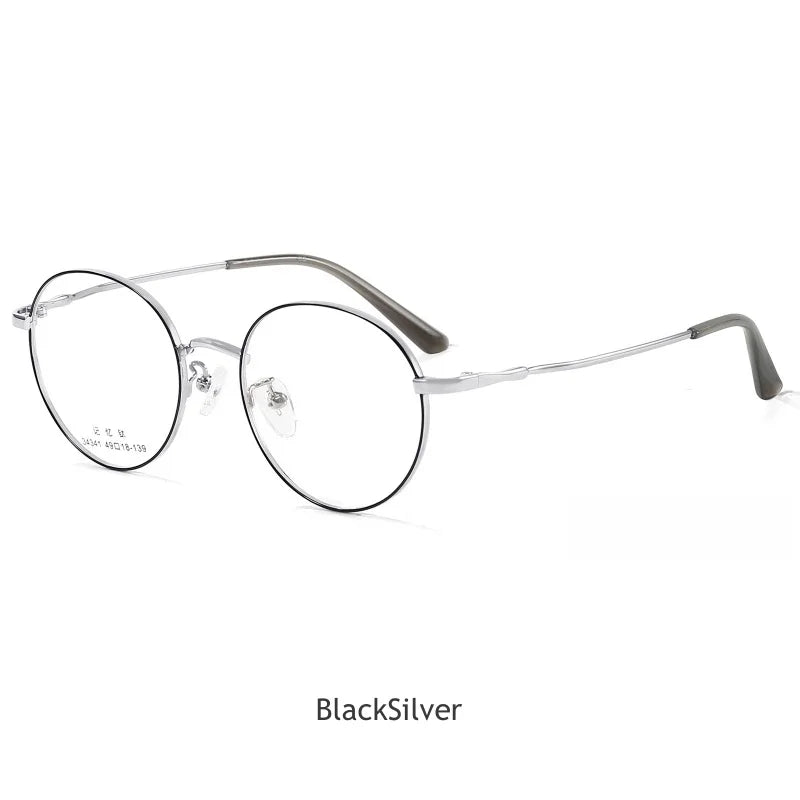 Memory Titanium Eyeglass Frame - Ultra Light Retro Round Optical Prescription Glasses