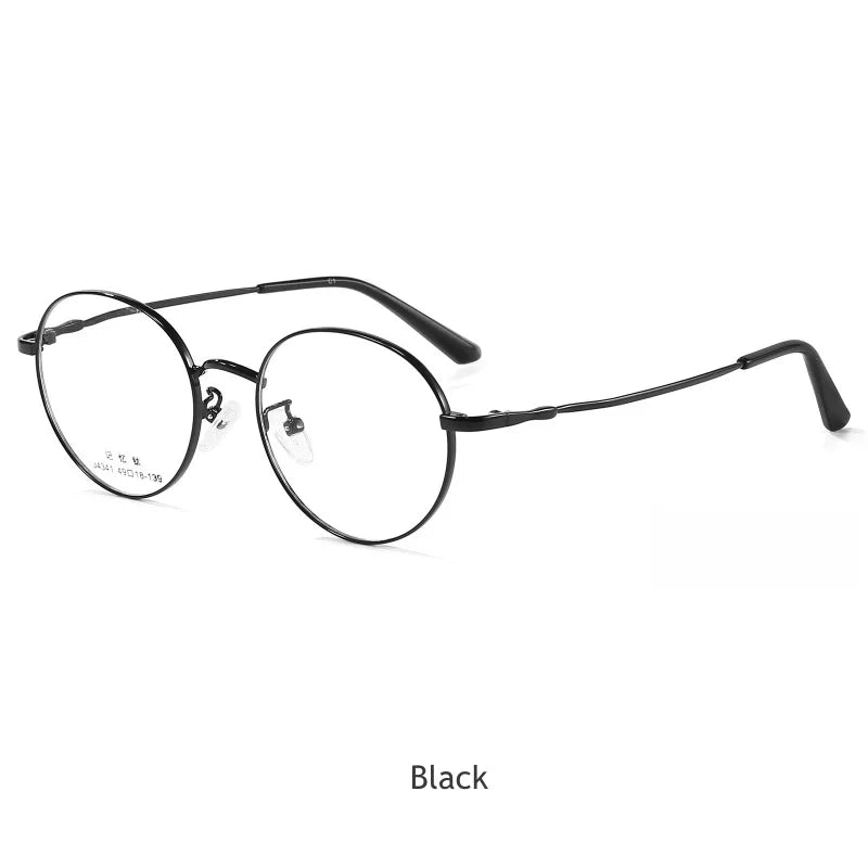 Memory Titanium Eyeglass Frame - Ultra Light Retro Round Optical Prescription Glasses
