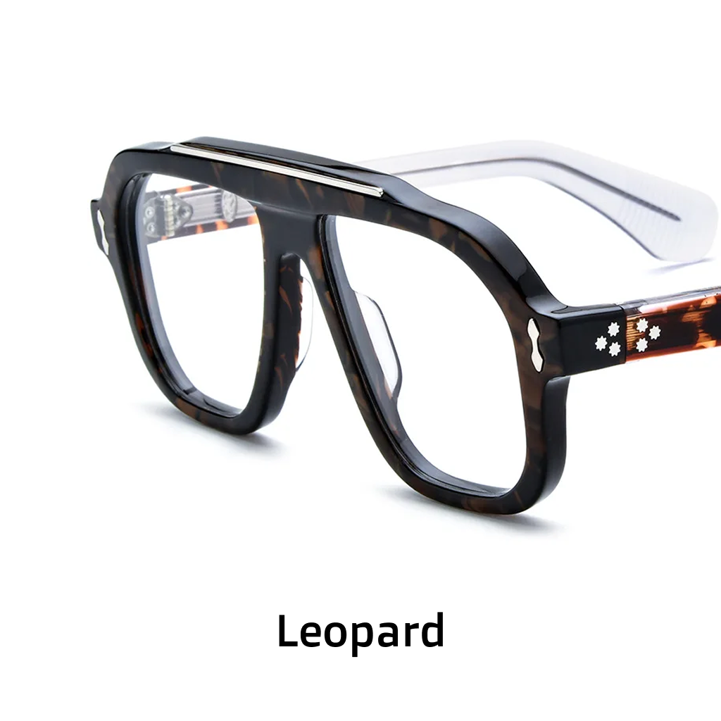 Wide Frame Square Acetate Optical Glasses