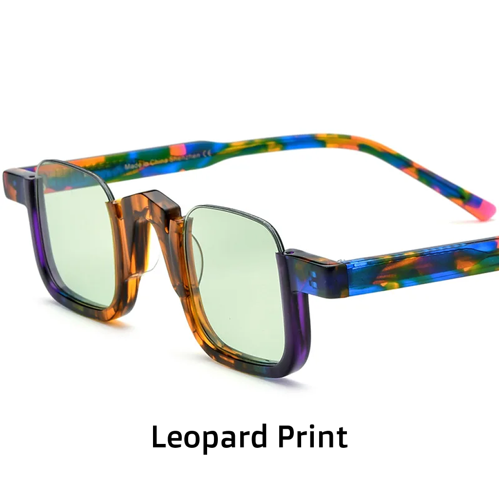 Rectangle Polarized Sunglasses – UV400 Acetate Frame