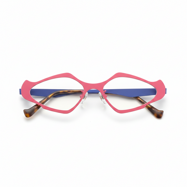 Titanium Cat Eye Polygon Eyeglass Frames