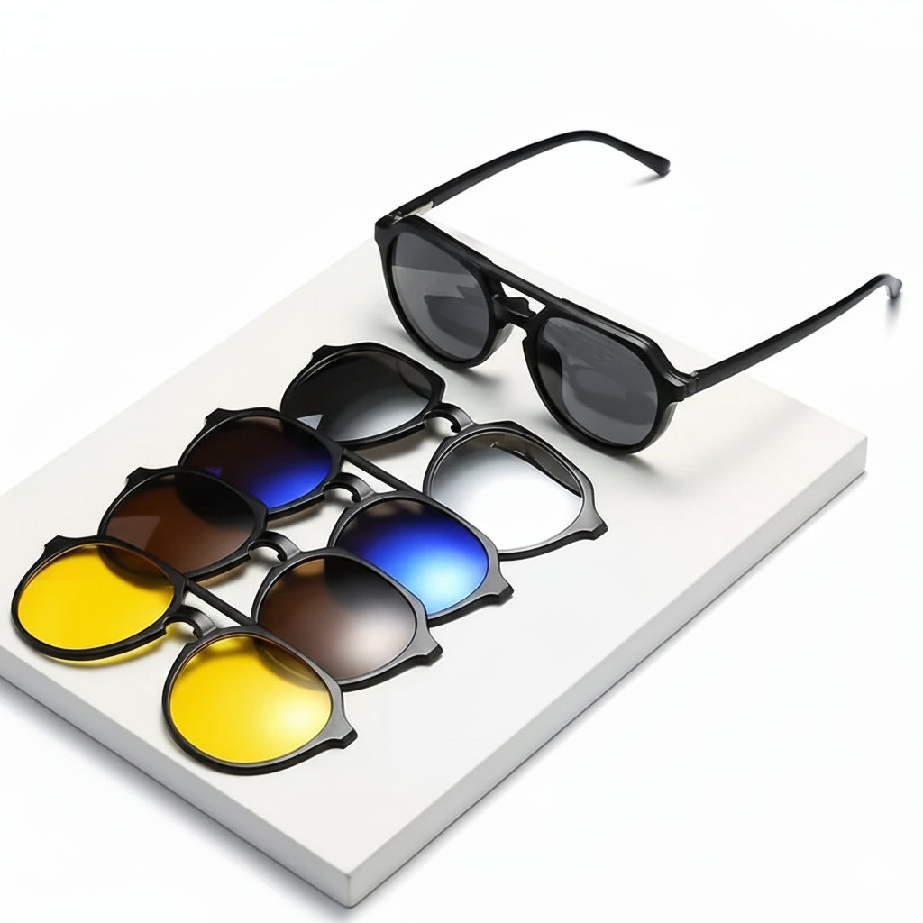 5-in-1 Polarized Magnetic Sunglasses Set
