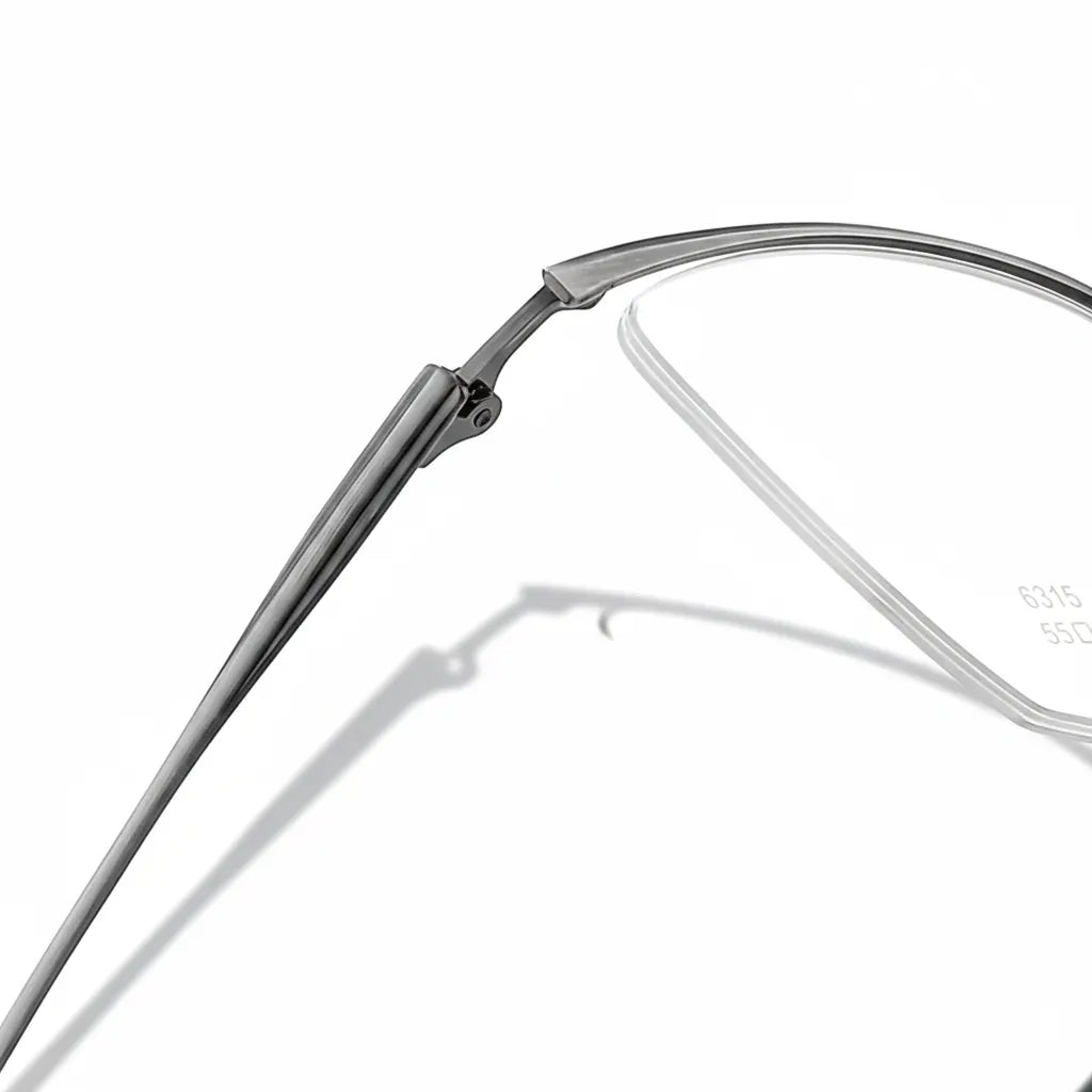 Alloy Half-Frame Optical Prescription Glasses 6315
