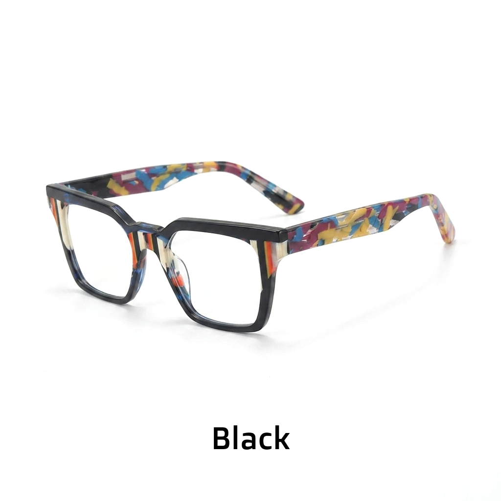 Acetate Large Frame Optical Glasses – Retro Unisex Eyewear