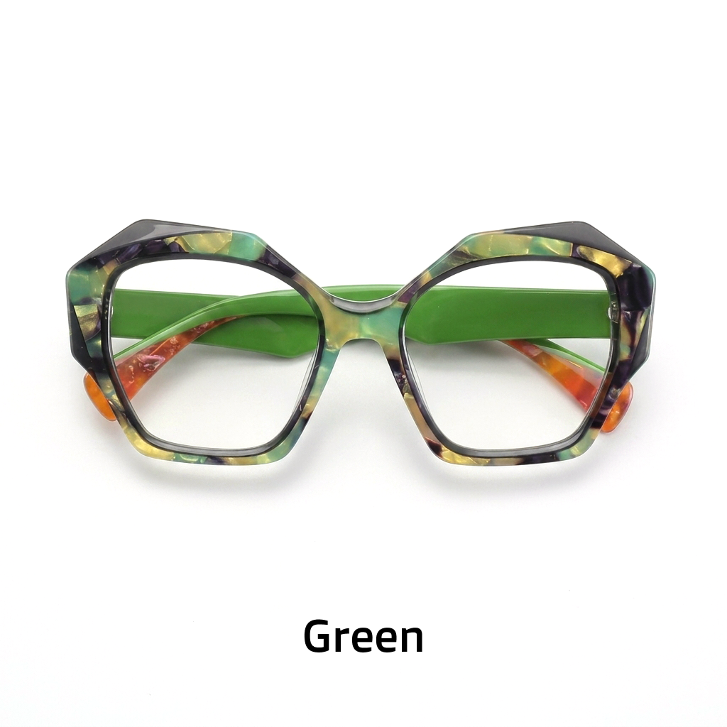 Acetate Large Cat Eye Optical Glasses Frame – Bold Niche Literary Unisex