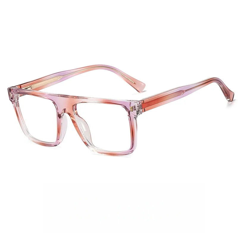 TR90 Retro Square Gradient Glasses Frame - Anti Blue Light