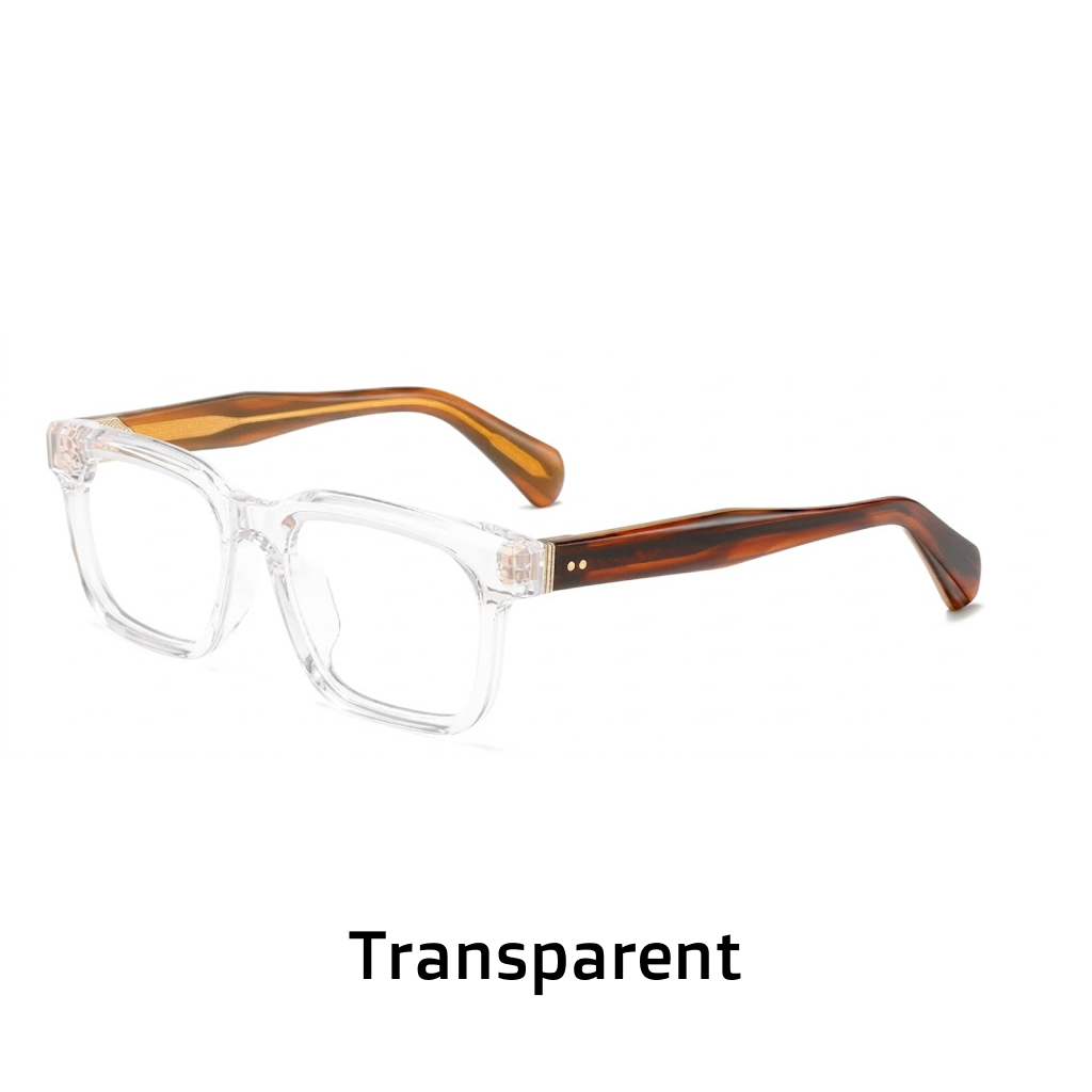 Verdickter quadratischer Acetat-Brillenrahmen – Unisex-Optik