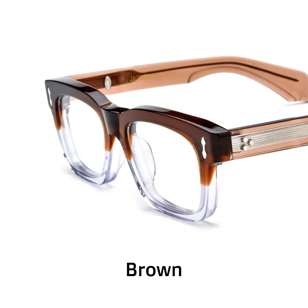 Acetate Vintage Square Optical Frames – Unisex Prescription Eyeglasses
