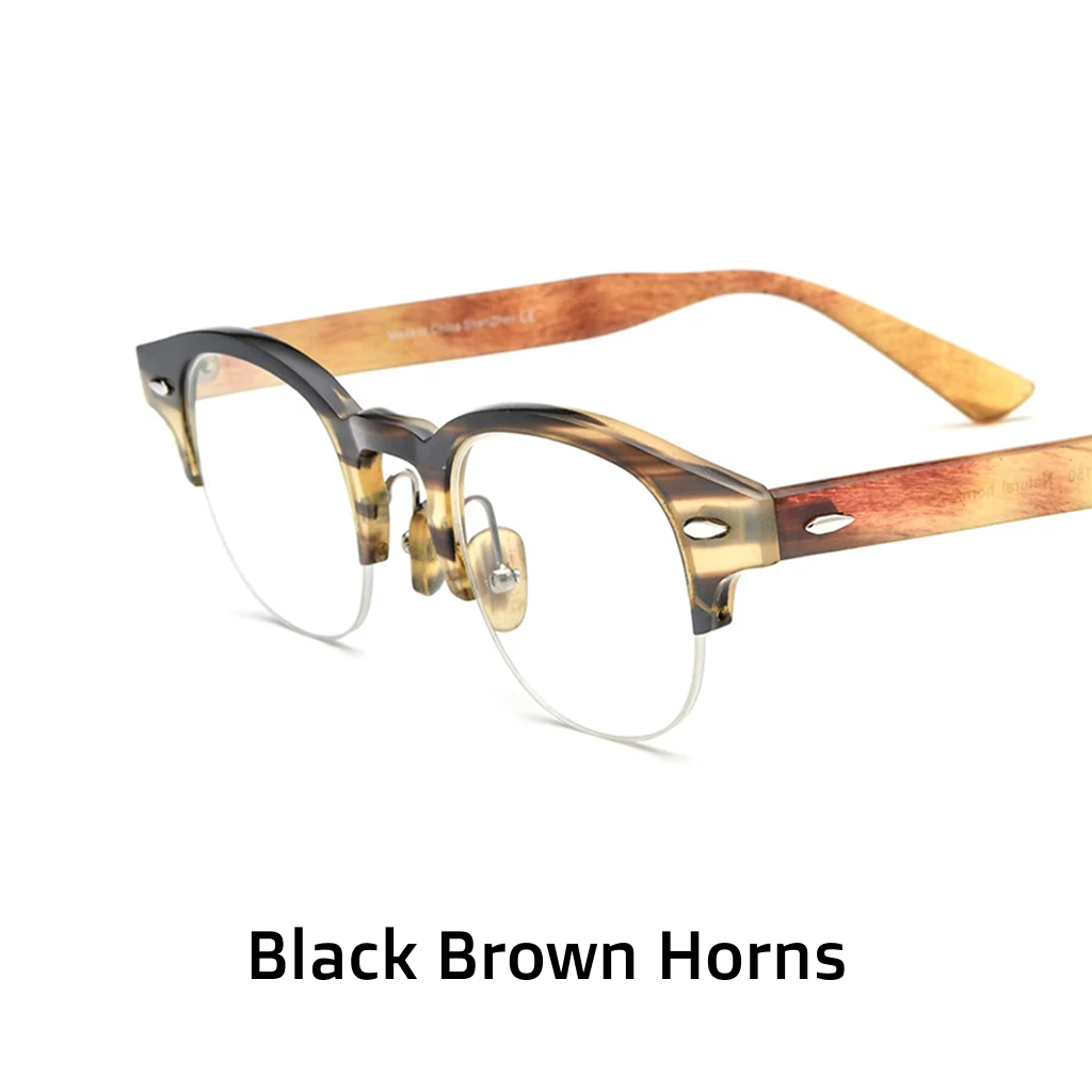 Acetate Half-Frame Optical Glasses