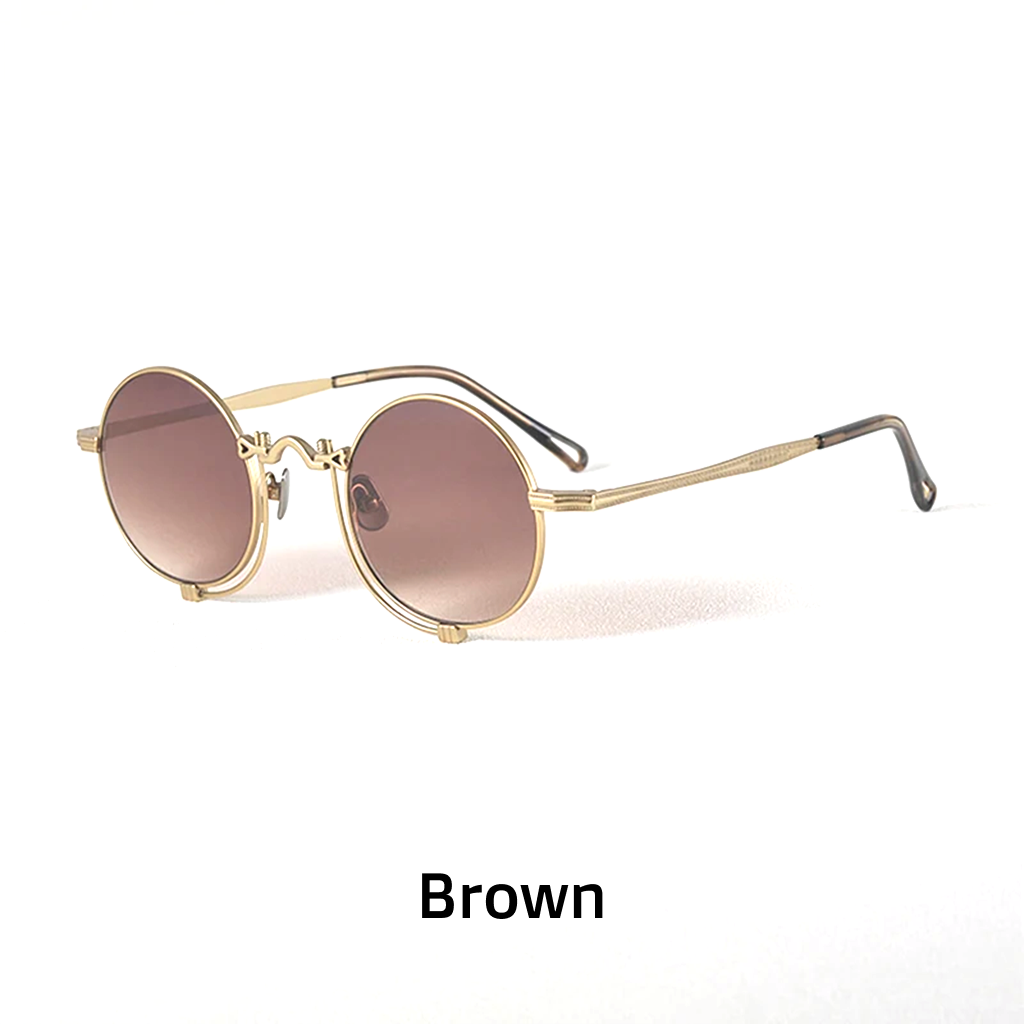 Women's Titanium Round Polarized Sunglasses UV400
