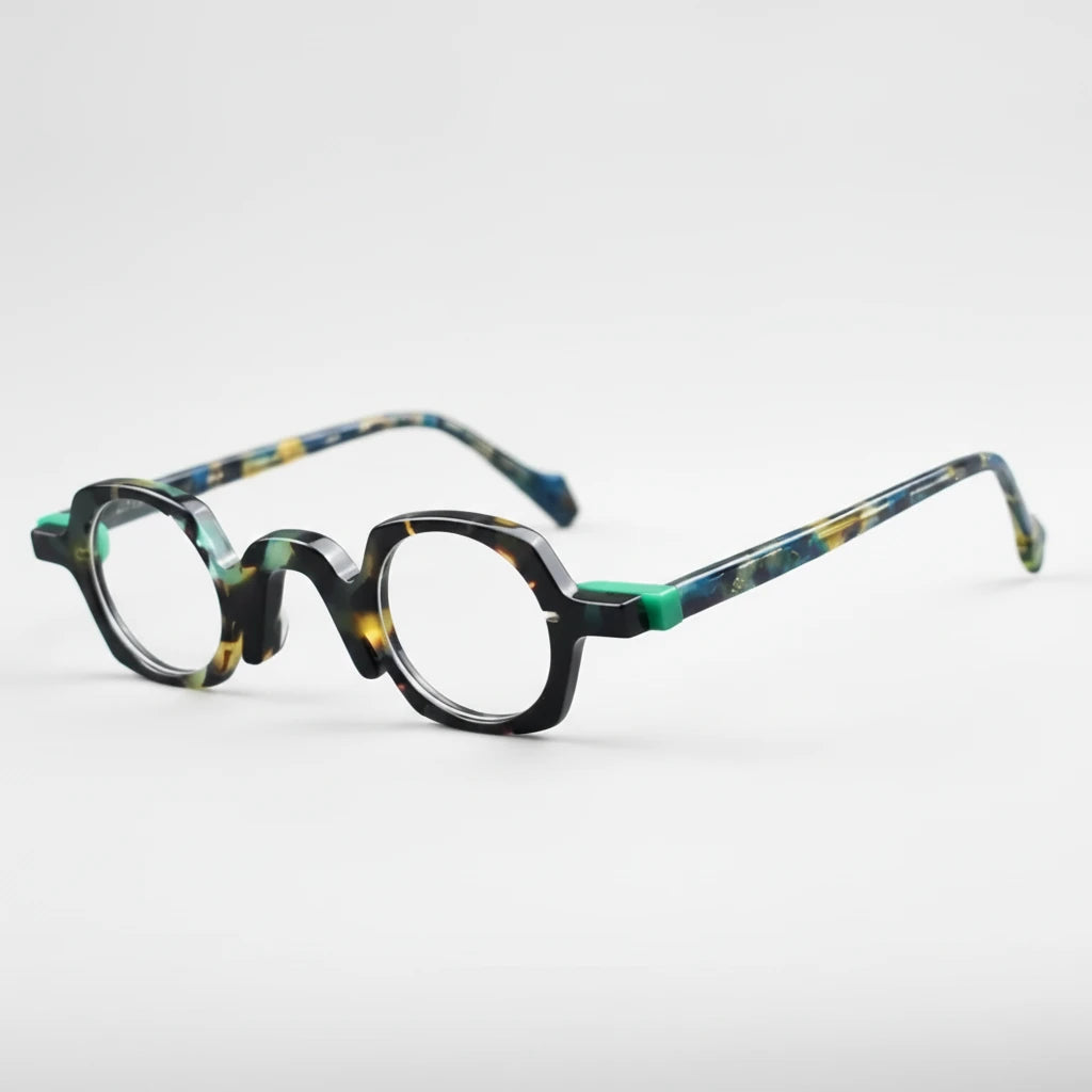 Retro Round Acetate Eyeglass Frames - Unisex Optical Prescription