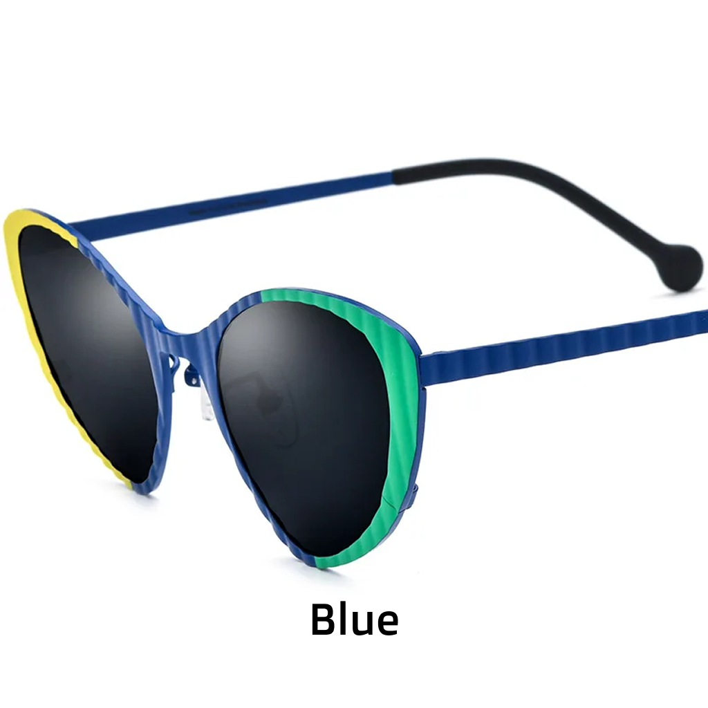 Cat Eye Titanium Polarized UV400 Sunglasses