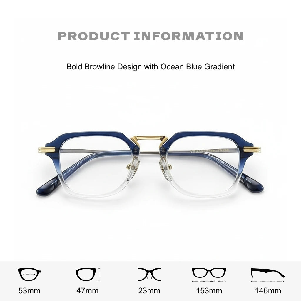 Vintage Titanium Optical Eyeglasses Frame - DTX413