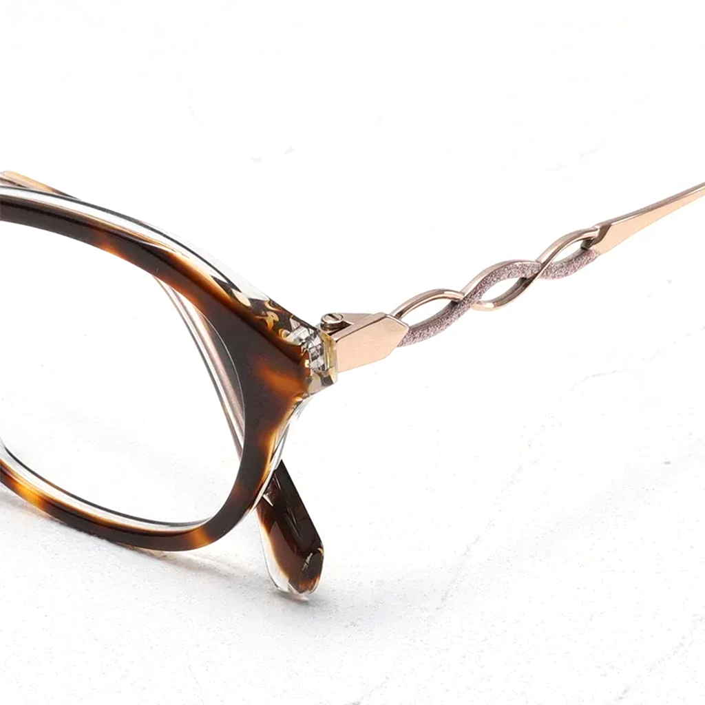 Acetate Oval Cat Eye Optical Glasses Frame
