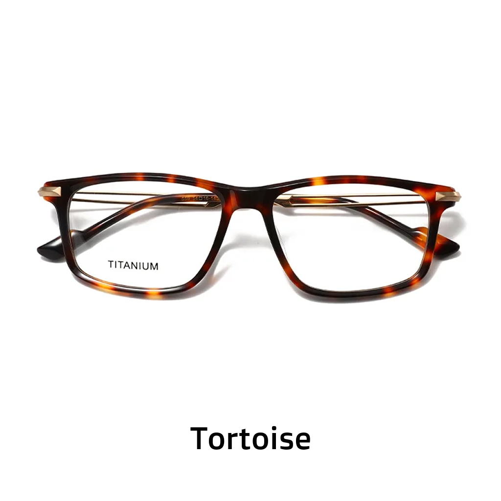 Optische Titanbrille mit schmalem Rahmen