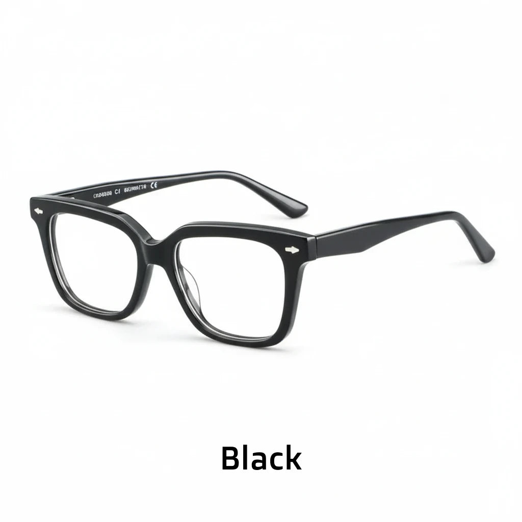 Retro Large Frame Unisex Eyeglasses - Model 88028