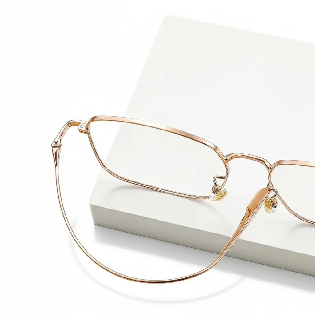Ultra-Light Titanium Square Glasses Frame - Large Women's Optical