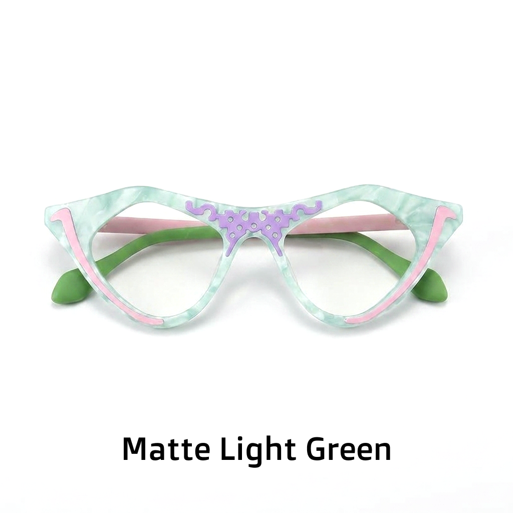 Cat Eye Acetate Optical Frames — Unisex Retro Prescription Eyeglasses