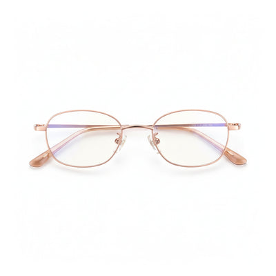 β Titanium Ultra Light Elliptical Women's Eyeglass Frame - Anti Blue Light Optical Prescription Frame 7001