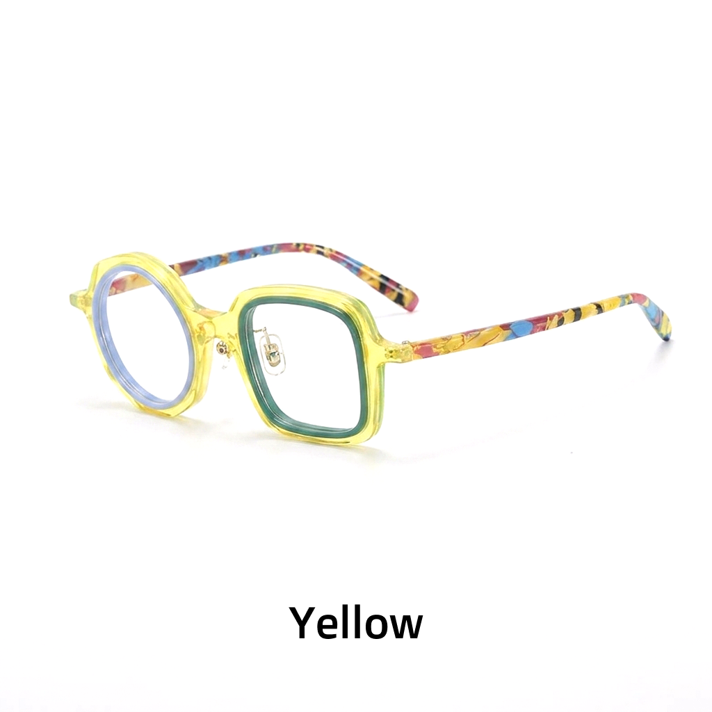 Retro Square Acetate Eyeglasses Frame